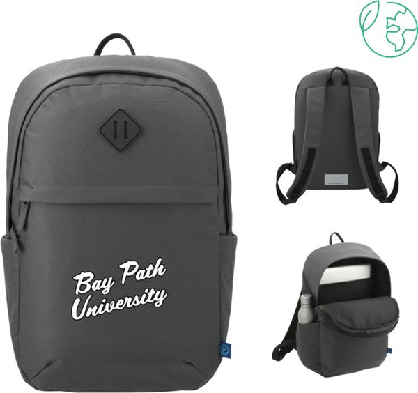 Bay Path Repreve Ocean Commuter Computer Backpack Bay Path University Script - ONLINE ONLY